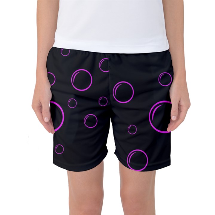 Purple bubbles  Women s Basketball Shorts