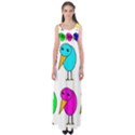 Colorful birds Empire Waist Maxi Dress View1