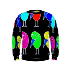 Colorful Birds Kids  Sweatshirt by Valentinaart