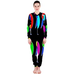 Colorful Birds Onepiece Jumpsuit (ladies)  by Valentinaart