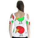 Green and red birds Butterfly Sleeve Cutout Tee  View2