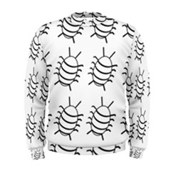 White Bug Pattern Men s Sweatshirt by Valentinaart