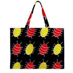Red And Yellow Bugs Pattern Zipper Mini Tote Bag by Valentinaart