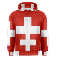 National Flag Of Switzerland Men s Zipper Hoodie by abbeyz71