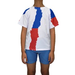Flag Map Of Chile  Kid s Short Sleeve Swimwear by abbeyz71