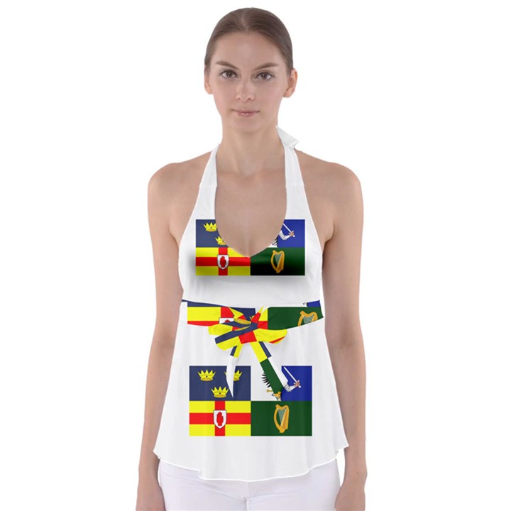 Four Provinces Flag Of Ireland Babydoll Tankini Top