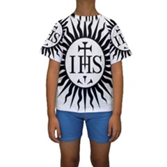 Society Of Jesus Logo (jesuits) Kid s Short Sleeve Swimwear by abbeyz71