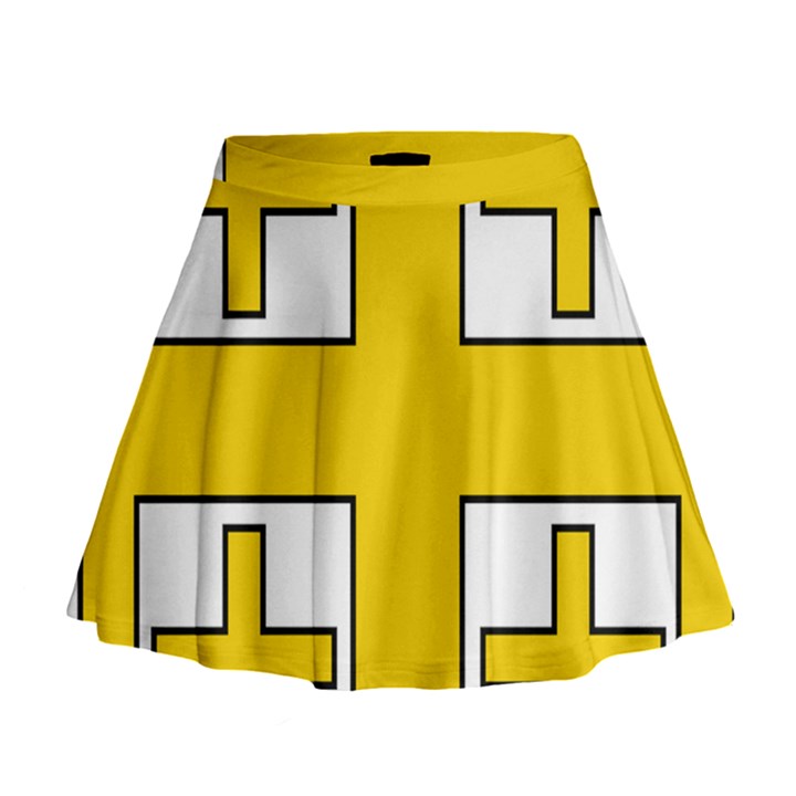 Jerusalem Cross Mini Flare Skirt