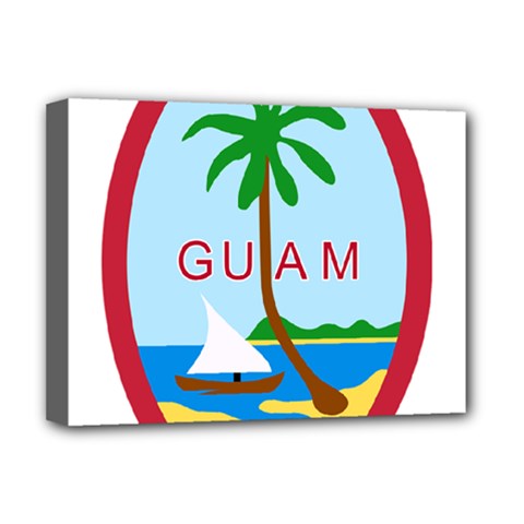 Seal Of Guam Deluxe Canvas 16  X 12   by abbeyz71