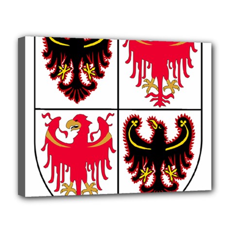 Coat of Arms of Trentino-Alto Adige Sudtirol Region of Italy Canvas 14  x 11 