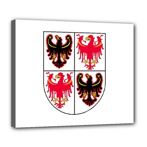 Coat of Arms of Trentino-Alto Adige Sudtirol Region of Italy Deluxe Canvas 24  x 20  