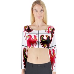 Coat of Arms of Trentino-Alto Adige Sudtirol Region of Italy Long Sleeve Crop Top