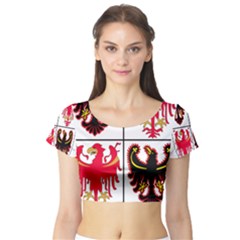 Coat of Arms of Trentino-Alto Adige Sudtirol Region of Italy Short Sleeve Crop Top (Tight Fit)