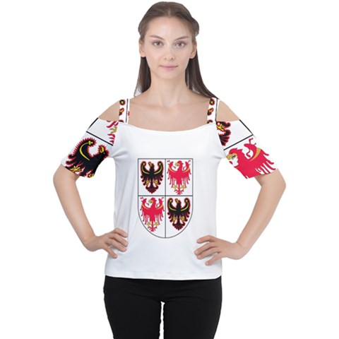 Coat Of Arms Of Trentino-alto Adige Sudtirol Region Of Italy Women s Cutout Shoulder Tee by abbeyz71