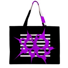 Purple Abstraction Zipper Mini Tote Bag by Valentinaart