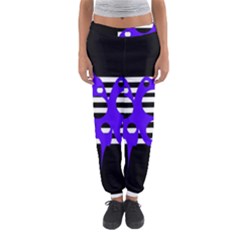 Blue Abstract Design Women s Jogger Sweatpants by Valentinaart