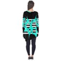 Cyan abstract design Long Sleeve Tunic  View2