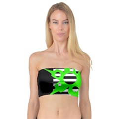 Green Abstract Design Bandeau Top by Valentinaart