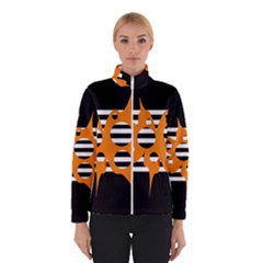 Orange Abstract Design Winterwear