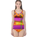 Orange abstraction One Piece Swimsuit View1