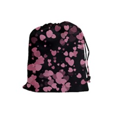 Pink Love Drawstring Pouches (Large) 