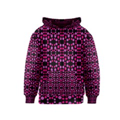 Dots Pattern Pink Kids  Zipper Hoodie by BrightVibesDesign