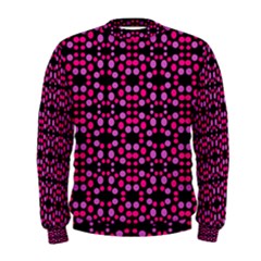 Dots Pattern Pink Men s Sweatshirt by BrightVibesDesign