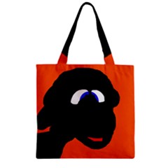 Black Sheep Zipper Grocery Tote Bag by Valentinaart