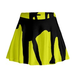 Black Dog Mini Flare Skirt by Valentinaart