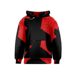 Red And Black Abstract Design Kids  Pullover Hoodie by Valentinaart