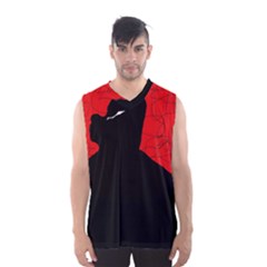 Red And Black Abstract Design Men s Basketball Tank Top
