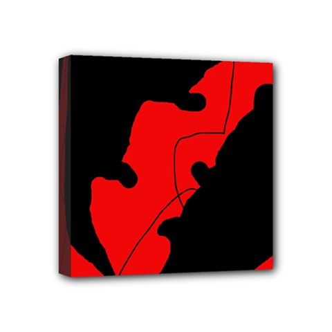 Black And Red Lizard  Mini Canvas 4  X 4  by Valentinaart