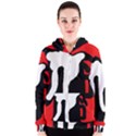 Red, black and white Women s Zipper Hoodie View1