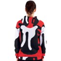 Red, black and white Women s Zipper Hoodie View2