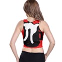 Red, black and white Racer Back Crop Top View2