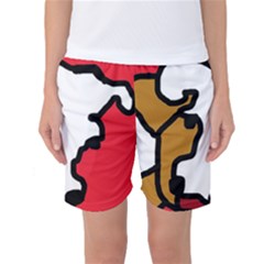 Artistic Cow Women s Basketball Shorts by Valentinaart