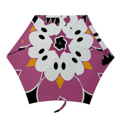 Pink Owl Mini Folding Umbrellas by Valentinaart