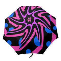 Pink And Blue Twist Folding Umbrellas by Valentinaart