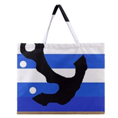 Anchor Zipper Large Tote Bag by Valentinaart