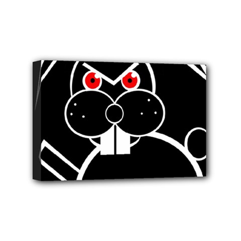 Evil Rabbit Mini Canvas 6  X 4  by Valentinaart