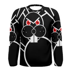 Evil Rabbit Men s Long Sleeve Tee by Valentinaart