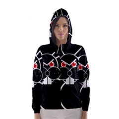 Evil Rabbit Hooded Wind Breaker (women) by Valentinaart