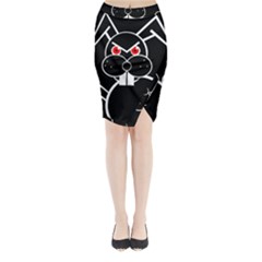 Evil Rabbit Midi Wrap Pencil Skirt by Valentinaart