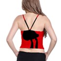 Red and black abstraction Spaghetti Strap Bra Top View2