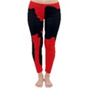 Red and black abstraction Winter Leggings  View1