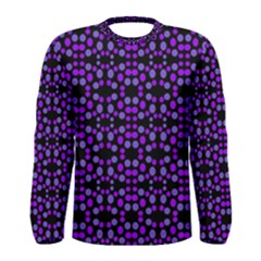 Dots Pattern Purple Men s Long Sleeve Tee by BrightVibesDesign