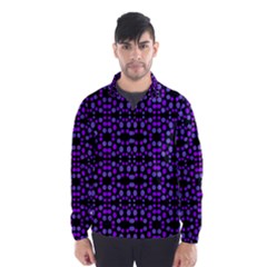 Dots Pattern Purple Wind Breaker (men) by BrightVibesDesign