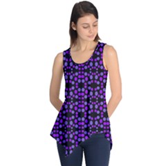 Dots Pattern Purple Sleeveless Tunic by BrightVibesDesign