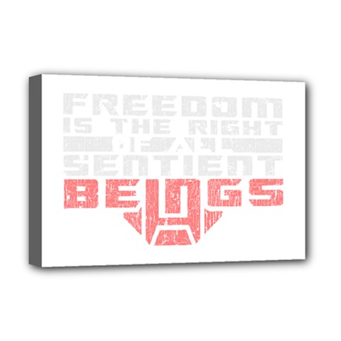 Freedom Is The Right Grunge Deluxe Canvas 18  X 12   by justinwhitdesigns