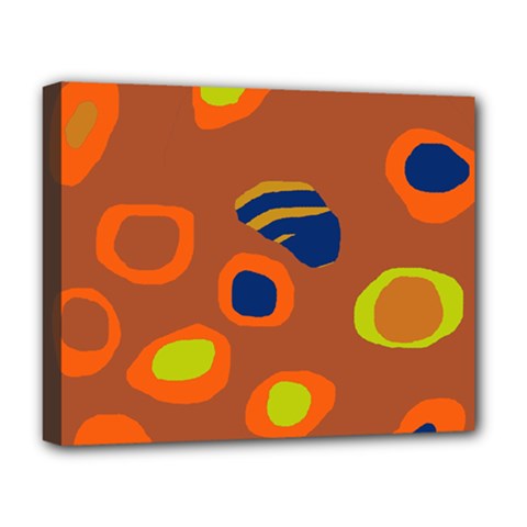 Orange Abstraction Deluxe Canvas 20  X 16   by Valentinaart